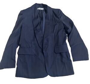 EXARUS Navy Blue Shawl Collar Open Front Blazer Jacket Kids Girls Size 10Y 140